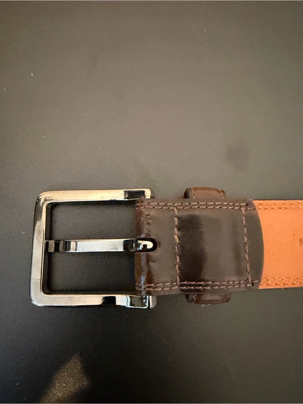 Johnston and Murphy Classic Brown Leather Men’s Belt